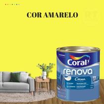 Tinta Parede Amarelo Acrílica Fosca Renova 800ml