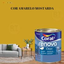 Tinta Parede Amarelo Acrílica Fosca Renova 800ml