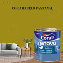 Tinta Parede Amarelo Acrílica Fosca Renova 800ml