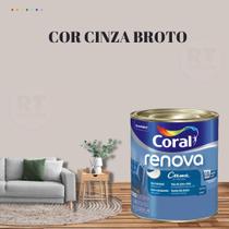 Tinta Parede Cinza Renova Acrílica Fosca 800ml