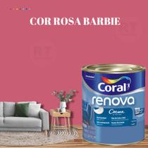 Tinta Parede Rosa Acrílica Fosca Coral Renova 800ml