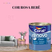 Tinta Parede Rosa Acrílica Fosca Coral Renova 800ml