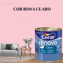 Tinta Parede Rosa Acrílica Fosca Coral Renova 800ml