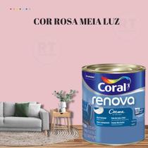Tinta Parede Rosa Claro Acrílica Fosca Coral Renova 800ml