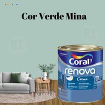 Tinta Parede Verde Alecrim Acrílica Fosca Coral Renova 800ml