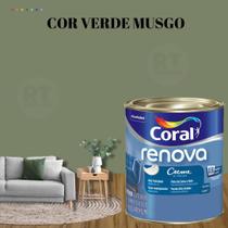 Tinta Parede Verde Alecrim Acrílica Fosca Coral Renova 800ml