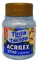 Tinta Permanente De Tecido glitter Acrilex 37ml Prata Glitter Tinta Permanente De Tecido glitter Acrilex 37ml Prata Glitter