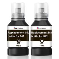 Tinta Pigmentada Negra InkXwise 542 2x140mL para Impresoras Ecotank