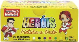 Tinta Pintura a Dedo 06 Cores 15ML. (7897254121468) - Radex