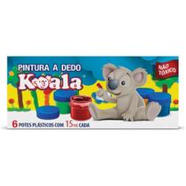 Tinta Pintura a Dedo 06 Cores 15ML Koala