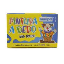 Tinta Pintura A Dedo 06 Cores 15Ml.