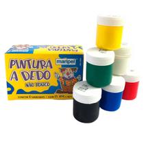 Tinta Pintura a Dedo 6 Cores 15ml cada Maripel
