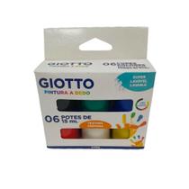 Tinta Pintura a Dedo 6 Cores Potes 15ML 019000 - Giotto Tinta Pintura a Dedo 6 Cores Potes 15ML 019000 - Giotto