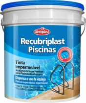 Tinta Piscina Alvenaria Recubriplast Azul Impermeabilizante 10 litros