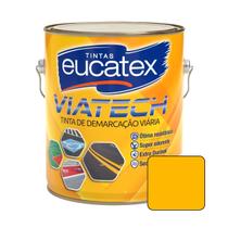 Tinta Piso Demarcação Emborrachada Viatech Eucatex 3,6l Amarelo Segurança