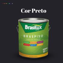 Tinta Piso Externa Acrílica Cores 3,2 litros Lavável Antimofo Brasilux Braspiso /Azul / Amarela / Cinza / Cinza Chumbo / Preta / Verde