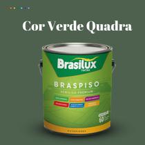 Tinta Piso Externa Acrílica Cores 3,2 litros Lavável Antimofo Brasilux Braspiso /Azul / Amarela / Cinza / Cinza Chumbo / Preta / Verde