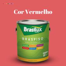Tinta Piso Externa Acrílica Cores 3,2 litros Lavável Antimofo Brasilux Braspiso /Azul / Amarela / Cinza / Cinza Chumbo / Preta / Verde