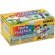Tinta Plastica 06 Cores 15ML