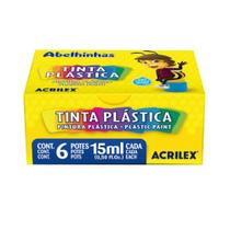 Tinta Plástica 15ml 6 Cores Acrilex