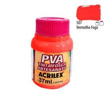 Tinta plastico pva 37ml vermelho fogo 507-3240 - ACRILEX