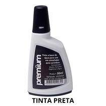 Tinta preta de carimbo 30ml premium p/ carimbo automatico ou almofada , use no dia a dia, escritorio