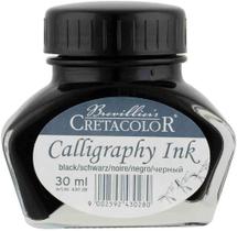 Tinta Preta para Caligrafia 30ml Calligraphy Ink Cretacolor