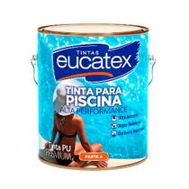 Tinta pu para piscina premium azul impermeavél 3,6lt