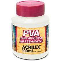 Tinta PVA 03210 100ml Branco 519 Acrilex Tinta PVA 03210 100ml Branco 519 Acrilex