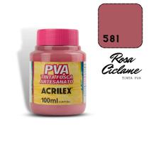 Tinta Pva Acrilex 100ml 581 Rosa Ciclame