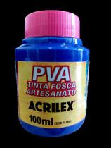 Tinta pva Acrilex fosca azul turquesa 501 100ml