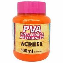 Tinta pva Acrilex fosca laranja 517 100ml