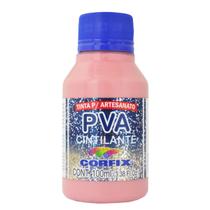Tinta Pva Cintilante 100ml Corfix p/ Mdf Gesso Rosa Antigo Tinta Pva Cintilante 100ml Corfix p/ Mdf Gesso Rosa Antigo