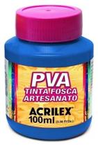 Tinta PVA Fosca 100ml Ref 535 Azul Mar Acrilex Tinta PVA Fosca 100ml Ref 535 Azul Mar Acrilex
