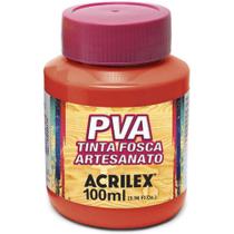 Tinta pva fosca 100ml vermelho fogo acrilex