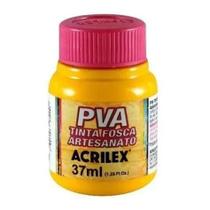 Tinta Pva Fosca 37ml Cor 505 Amarelo Ouro Acrilex Tinta Pva Fosca 37ml Cor 505 Amarelo Ouro Acrilex