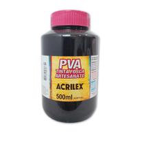 Tinta pva fosca acrilex 500 ml - preto Tinta pva fosca acrilex 500 ml - preto