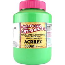 Tinta Pva Fosca Artesanato 500ml Acrilex 510 Verde Folha