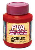 Tinta Pva Fosca Cores Escuras para Artesanato 100ml - Acrilex