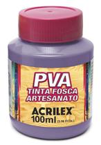 Tinta Pva Fosca Cores Escuras para Artesanato 100ml - Acrilex