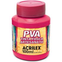 Tinta PVA Fosca para Artesanato 100ML Rosa Escuro Pacote com 6 Unidades
