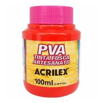 Tinta PVA Fosca para Artesanato 100ml Vermelho Fogo - Acrilex