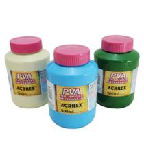 Tinta PVA Fosca Para Artesanato 500ml - Acrilex 503 - Azul Celeste Tinta PVA Fosca Para Artesanato 500ml - Acrilex 503 - Azul Celeste