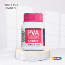 Tinta pva fosca para artesanato com 37ml cor branco