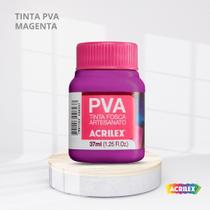 Tinta pva fosca para artesanato com 37ml cor magenta Tinta pva fosca para artesanato com 37ml cor magenta