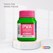 Tinta pva fosca para artesanato com 37ml cor verde folha Tinta pva fosca para artesanato com 37ml cor verde folha