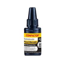 Tinta Reabastecedor Pincel Atomico Preto Compactor 20ml