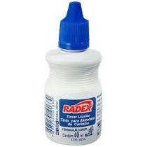 Tinta Refil De Carimbo Radex Azul 40ml Tinta Refil De Carimbo Radex Azul 40ml