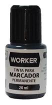 Tinta Refil Para Marcador Permanente Recarregável Preto 20ml Worker