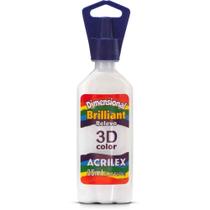 Tinta Relevo Dimensional Brilhante Branco 35ML - Pacote com 06 Tinta Relevo Dimensional Brilhante Branco 35ML - Pacote com 06